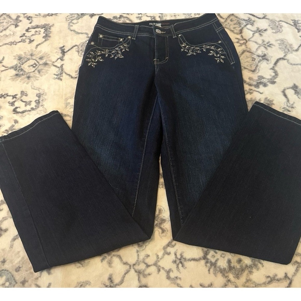 Style & Co Jeans with Tummy Control, Size  4, Straight Leg - Picture 2 of 8